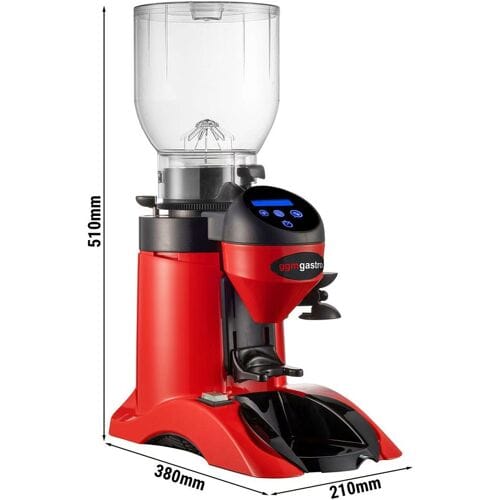 GGM Gastro Kaffeemühle - 2kg - 63dB - Mit automatischer Dosierung - Rot Rood