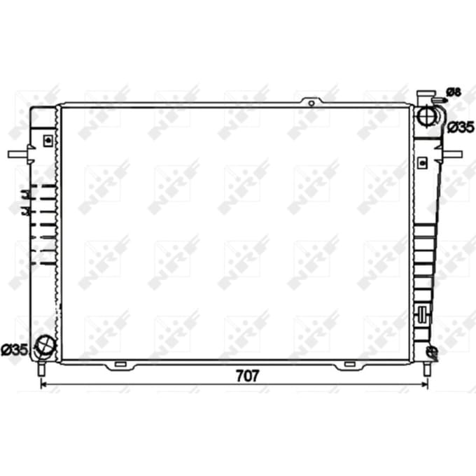 Radiator, motorkoeling NRF 53497