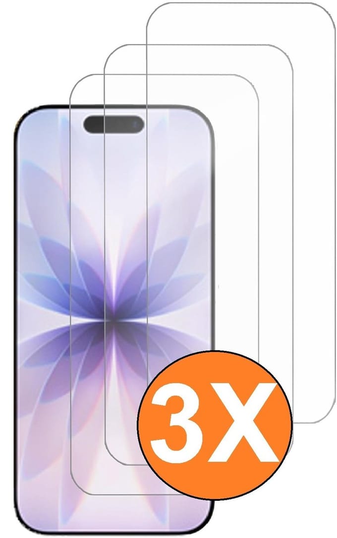 Screenprotector Geschikt voor iPhone 17 screenprotector Beschermglas – gehard glas tempered glass – 3 Stuks