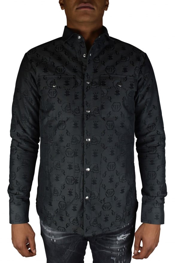Philipp Plein LS Monogram overhemd Zwart