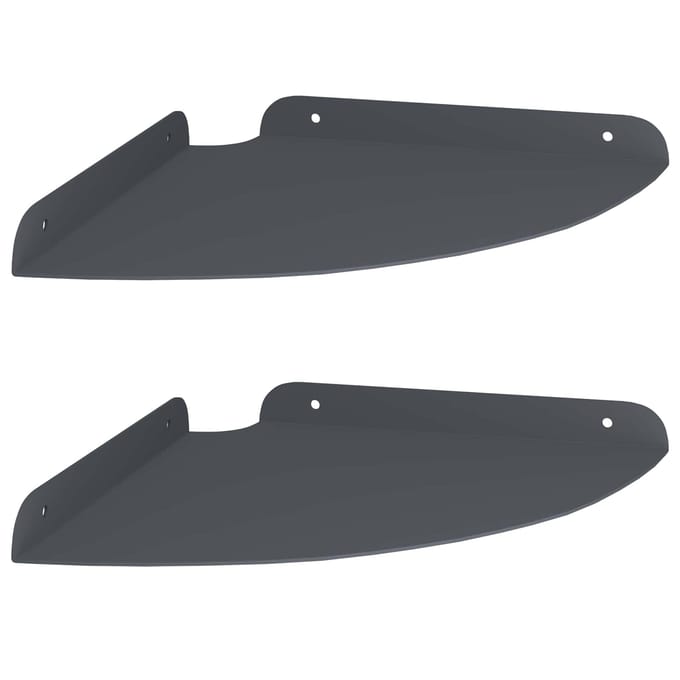 vidaXL - Hoek - Plank - 2 - st - Antraciet - 24 - x - 24 - x - 2 - cm
