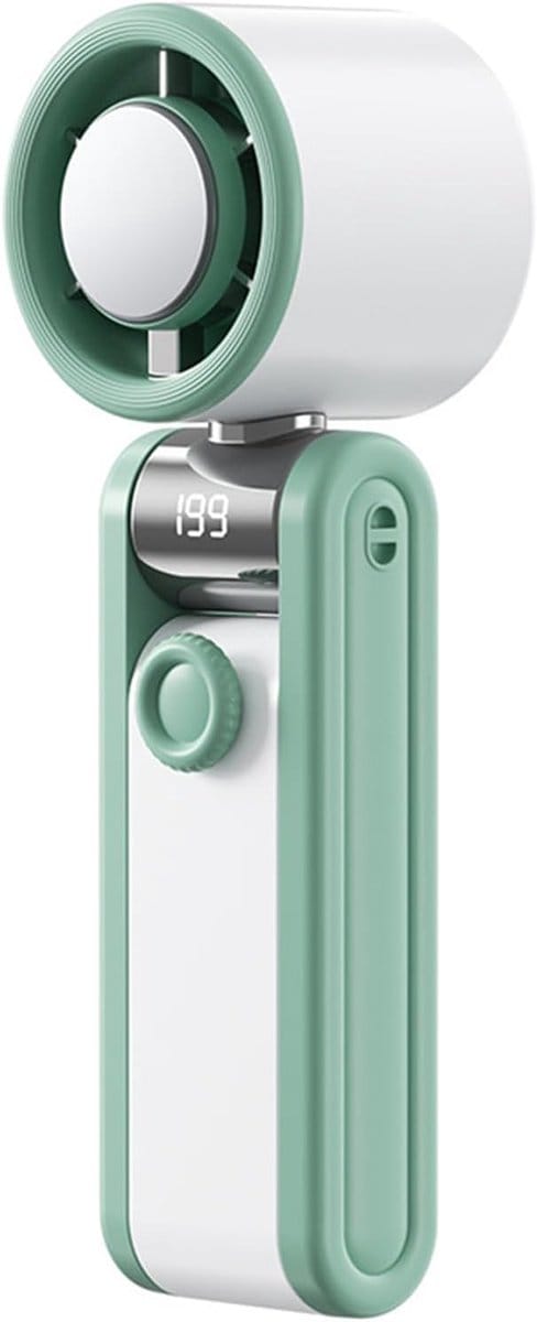 VHV - Ventilator - USB oplaadbaar, 199 snelheden, opvouwbaar groen model voor reizen, thuis en bureau