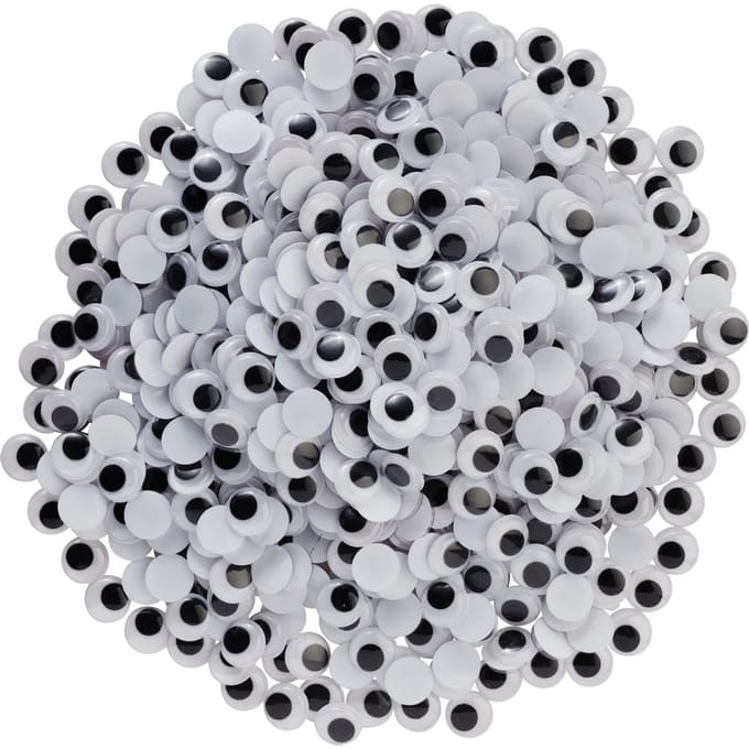 VBS Wiebeloogjes om op te plakken "Rond", 16 mm, 800 stuks