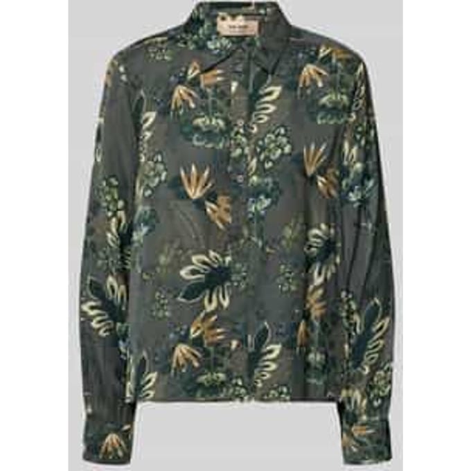 Regular fit blouse met platte kraag, model 'Abina'