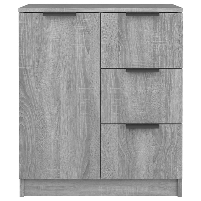 vidaXL - Dressoir - 60x30x70 - cm - bewerkt - hout - grijs - sonoma - eiken