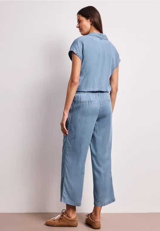 Jumpsuit Wide Legs in een gewassen look