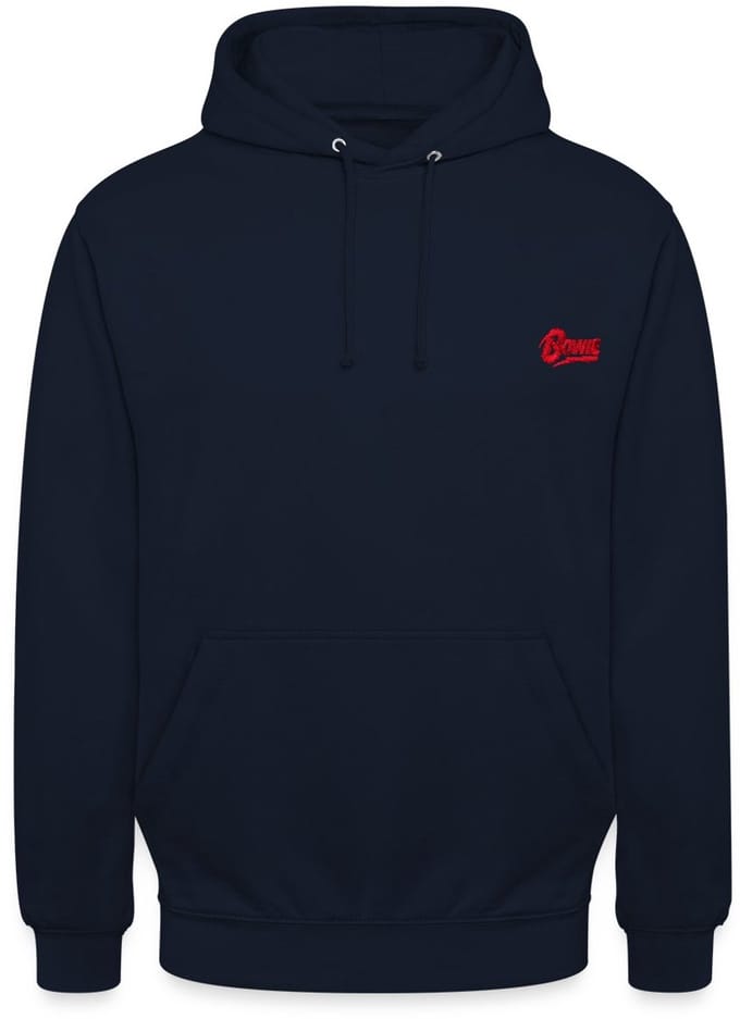David Bowie Logo Als Borduurmotief Hoodie Unisex
