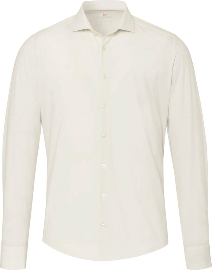 Pure The Functional Shirt Ecru - Overhemden Trouw