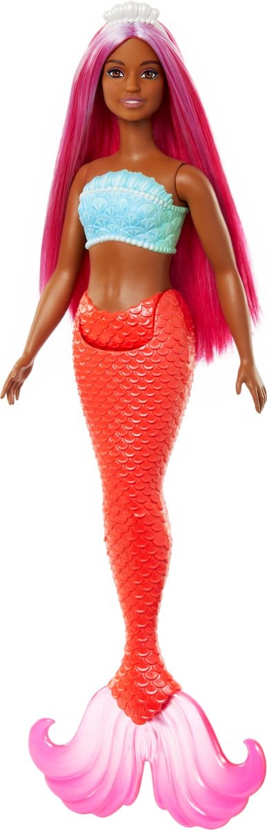 Barbie Zeemeermin - Met magenta haar - 32 cm - Barbiepop