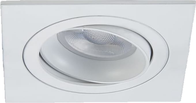 LED inbouwspot Thijs -Vierkant Wit -Warm Wit -Dimbaar -4W -Philips LED