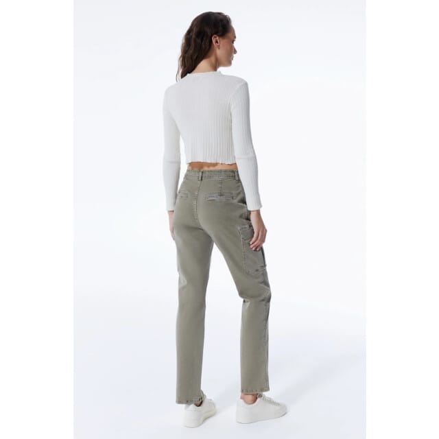 Cup of Joe Straight cargo; %97 co-%3 ea; denim kaki