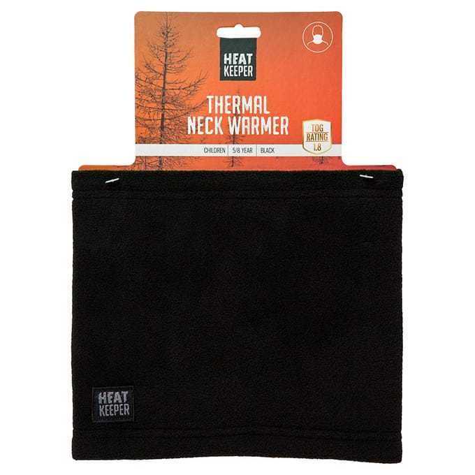 Fleece nekwarmer kinderen - 9/12 Jaar - Zwart - 1 Stuk