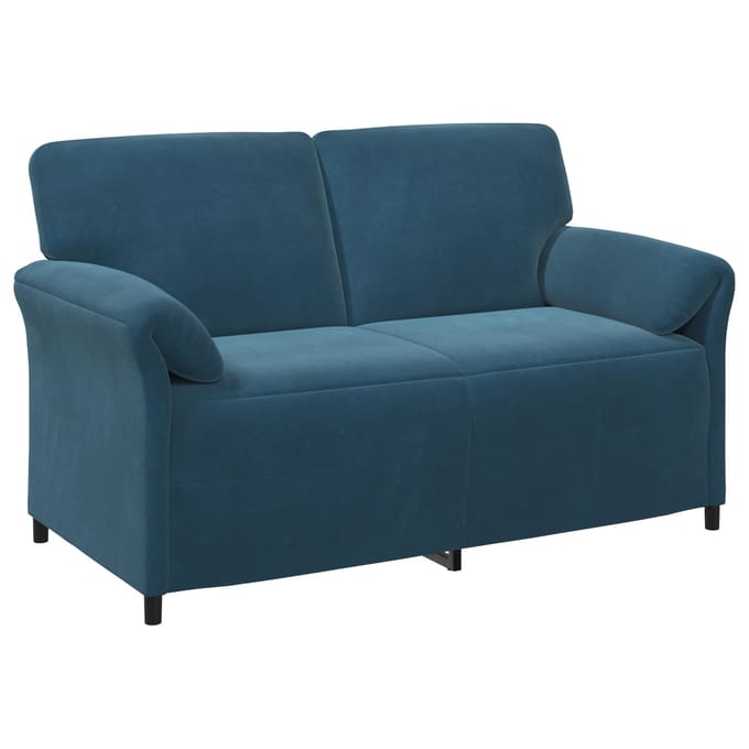 vidaXL - 2-Zits - Sofa - Blauw - 158 - x - 83 - x - 95 - cm - Fluweel