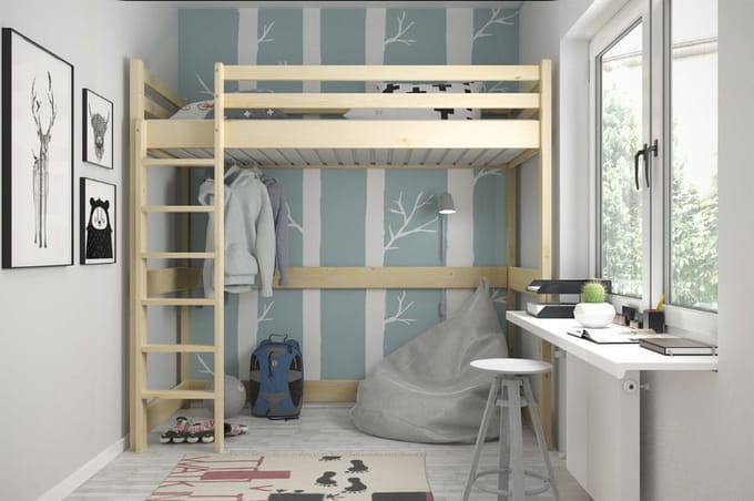 Rockwood® Hoogslaper Brecht Naturel met bureau
