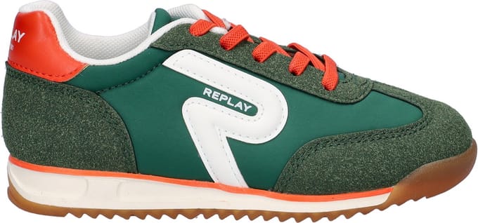Replay Yard JR jongesn sneaker - Donkergroen - Maat 33