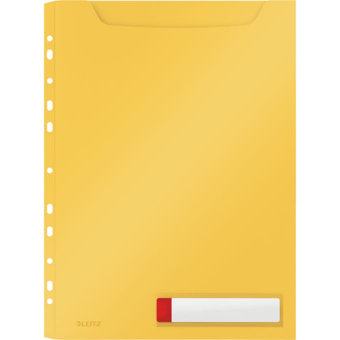 Leitz Cosy Harmonica 3 Insteekhoezen  - Insteekmap Voor A4 Documenten  - Ideaal voor Thuiskantoor/Thuiswerken - Warm Geel