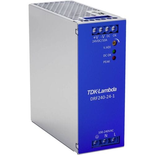 TDK-Lambda DRF240-24-1 DIN-rail netvoeding 24 V/DC 10 A 240 W Aantal uitgangen:1 x Inhoud 1 stuk(s)