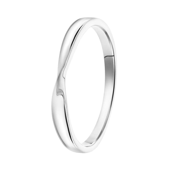Lucardi Dames Ring twist - Ring - Cadeau - Echt Zilver - Zilverkleurig