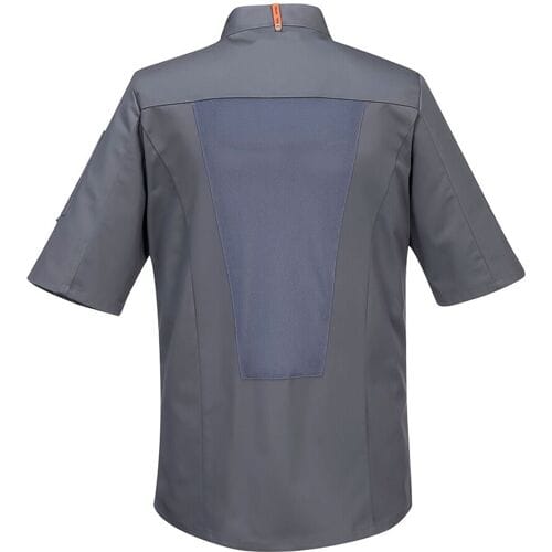 GGM Gastro (5 Stück) Kurzarm MeshAir Pro Kochjacke - Grau - Größe: M