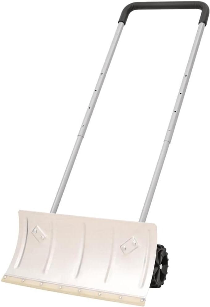 Sneeuwschop - Uitschuifbaar handvat - Sneeuw Ruimen - Brede Aluminium Schep - 61 cm - Zwart Zilver