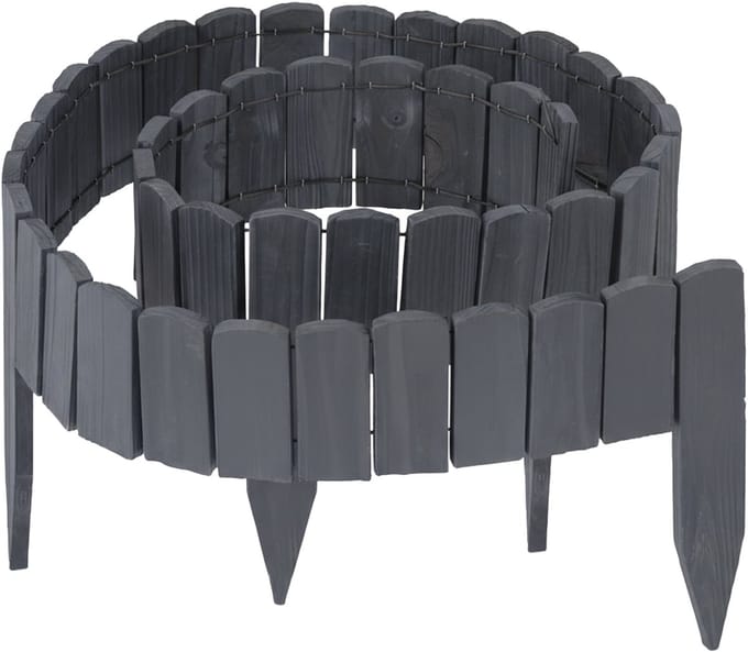 Borderrand - 200 cm - zichtbare hoogte 10 cm - flexibel - hout