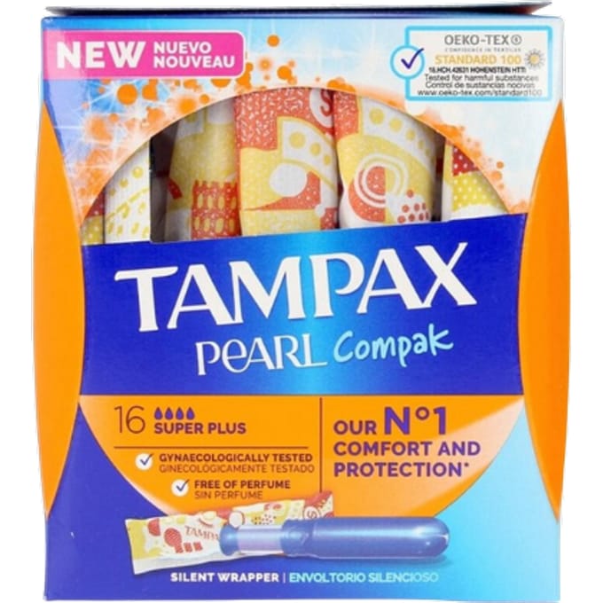 Tampax Pearl Compak - Tampons - Super Plus - 3 in 1 - 16st