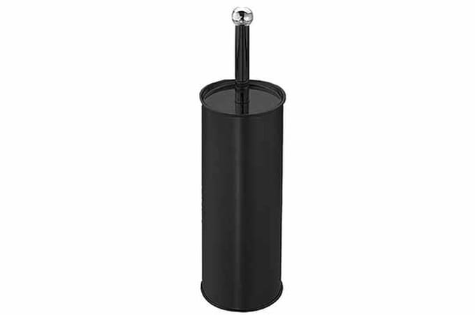 Artex Plain Black - Toiletborstel met houder - Metaal - Zwart - Vrijstaand