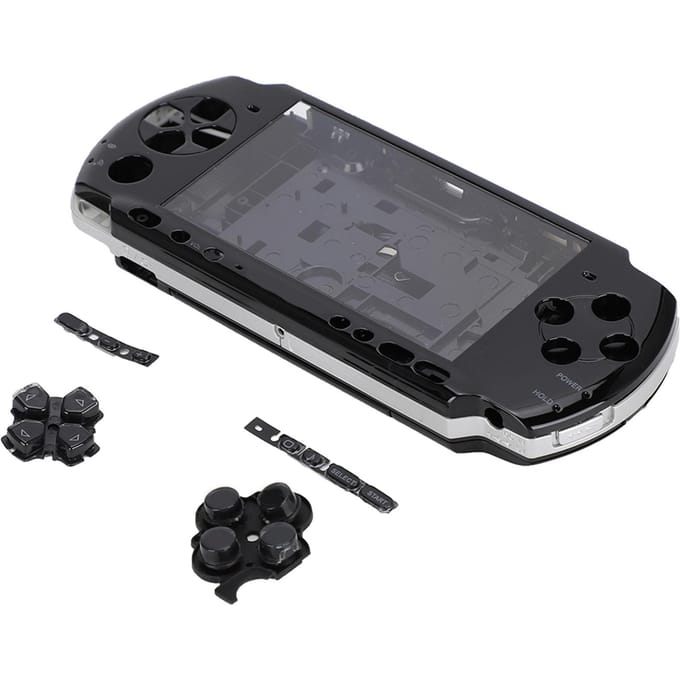 Boîtier complet pour console de jeu PSP3000 avec tournevis, portable et compact(Noir) noir