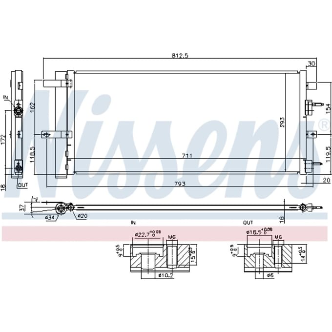 Condensator, airconditioning NISSENS 940626