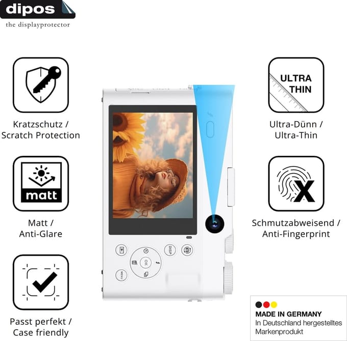 dipos – 4x Matte Beschermfolie geschikt voor Ahlirmoy DC218 | Krasbestendige & antireflecterende Screenprotector Ultra-Thin