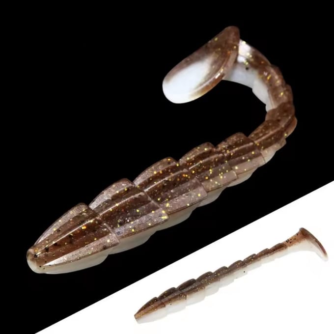 PikeAttack-RibRush-Shad-Softbait-11.5cm-Bruin