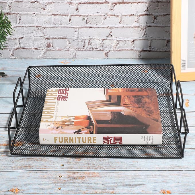 Bestand Documentenbak Meerlaags Desktop Opberg Organizer Mand Horizontaal Brievenrek gray