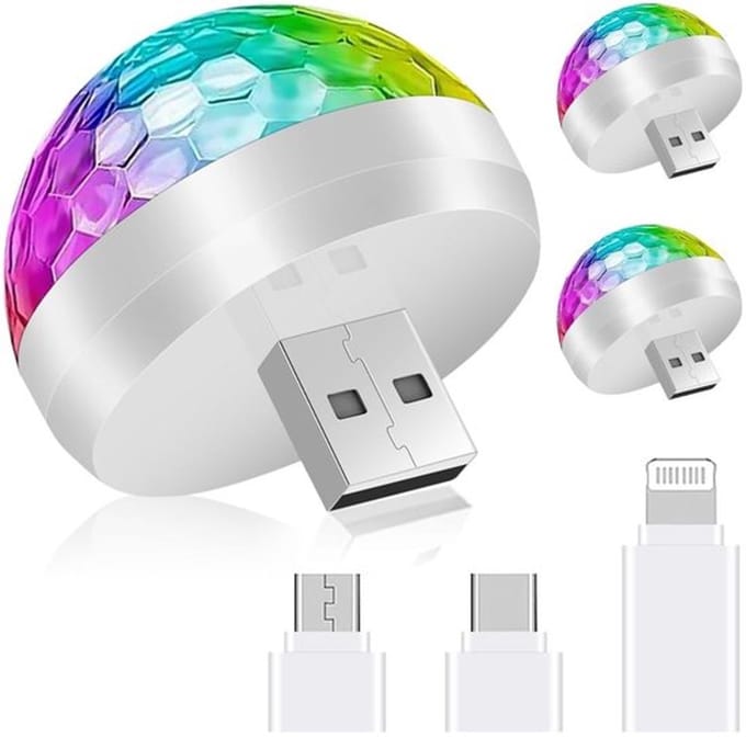 Dailygoody - USB-discolichten - Mini-discoballichten - Draagbaar en