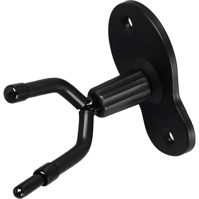 Vioolhanger IJzeren Basis Antislip Rubberen Pad Dubbele Kop Verstelbaar Wandmontage Viool Altviool Haak black