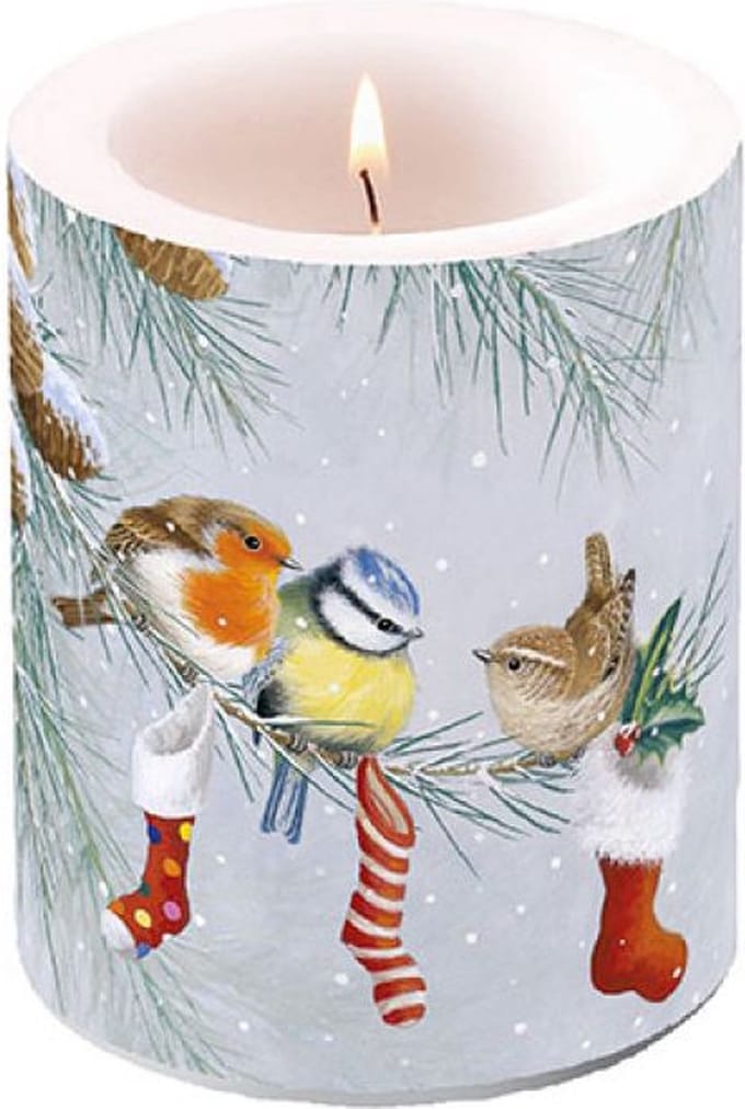 Ambiente - Kaars - Big - Christmas Socks - 75 branduren - Winter - Kerst