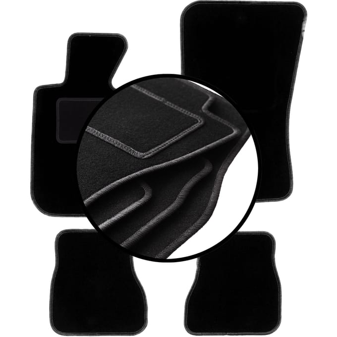Complete set velours vloermatten voor: BMW 3 E30 cabriolet (1986-1993)