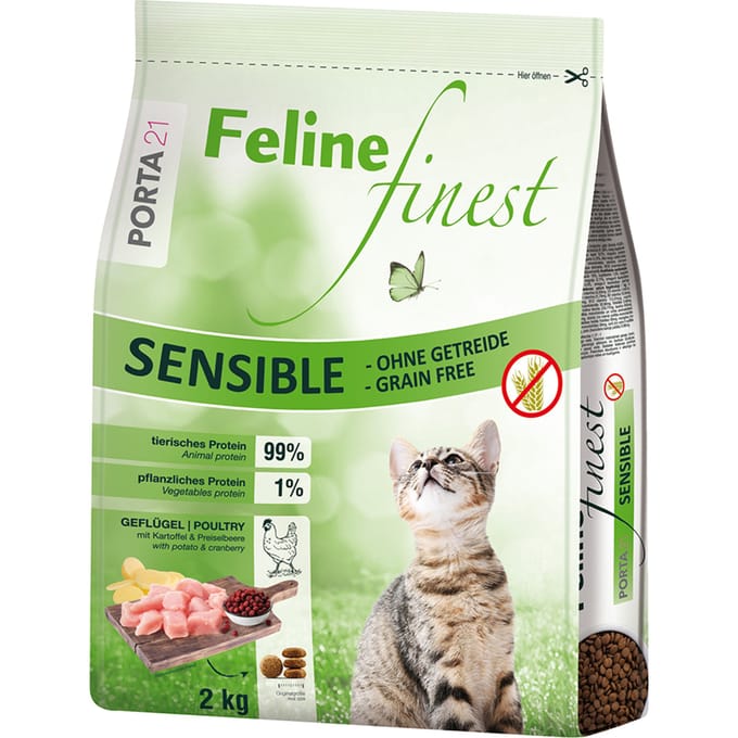 2kg Feline Finest Sensible Graanvrij Porta 21 Kattenvoer