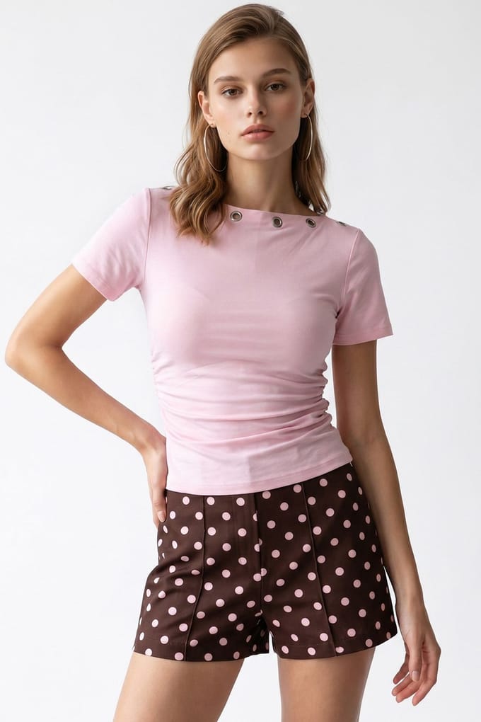 Dames Slim Fit Bootnek T-shirt