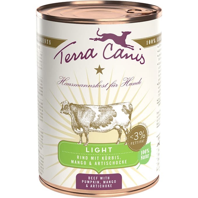 Terra Canis Light 6 x 400 g - Rund met Pompoen, Mango & Artisjok