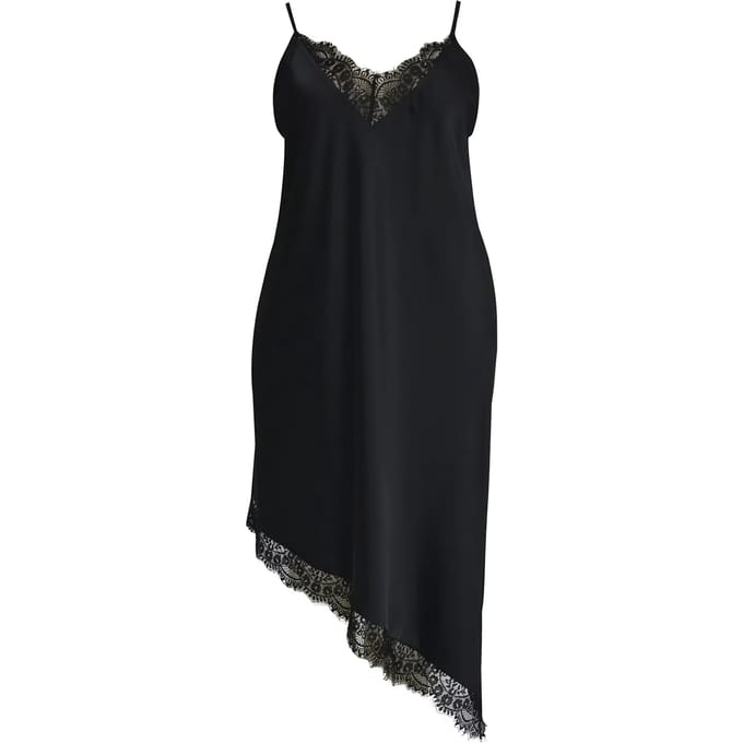 Asymmetrische Satijnen Spaghetti-jurk Dames Mat Fashion