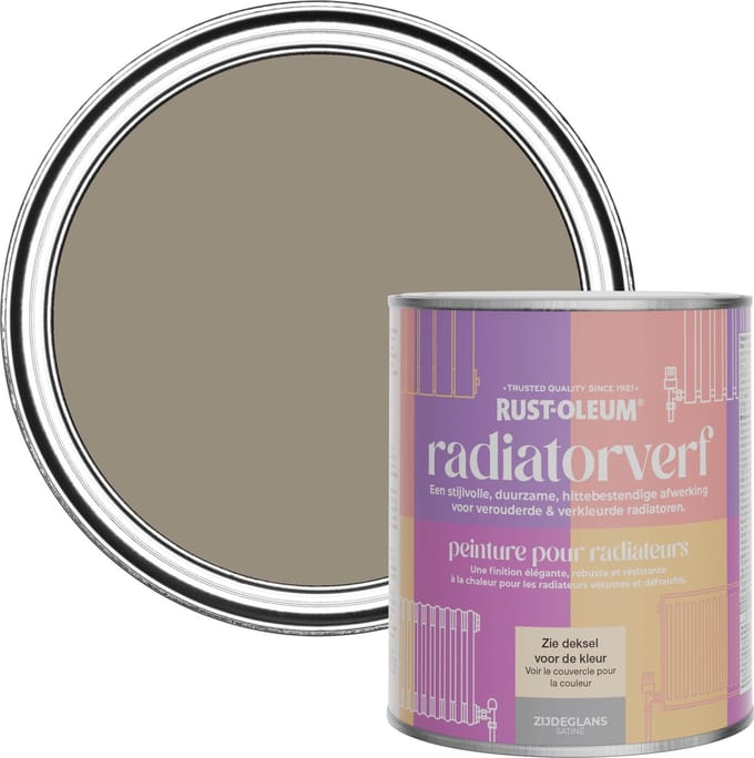 Rust-Oleum Bruin Radiatorverf Zijdeglans - Cacao 750ml