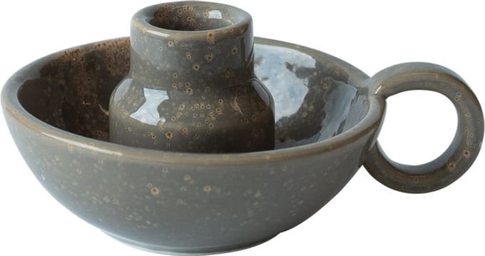 Leeff - Keramieken kaarsenhouder 'Chris' - Taupe
