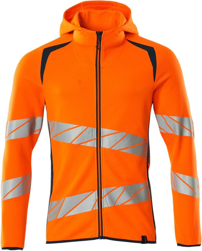 Mascot Accelerate Safe Capuchontrui met rits 19284-781 - hi-vis oranje/donkerpetrol - M
