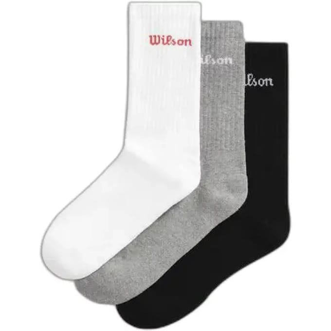 Wilson Crew Logo Sokken 3 Eenheden Grijs EU 43-46