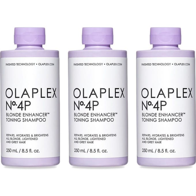 3x Olaplex No.4P Blonde Enhancer Toning Shampoo