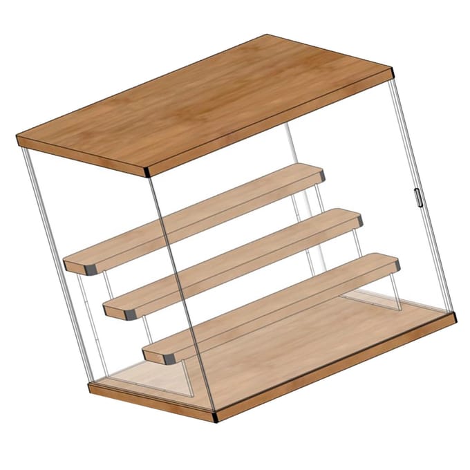 Verzamelobjecten Figuren Blind Box Opbergdisplay Acryl Blind Box Vitrine Stofvrij Speelgoed Pop brown
