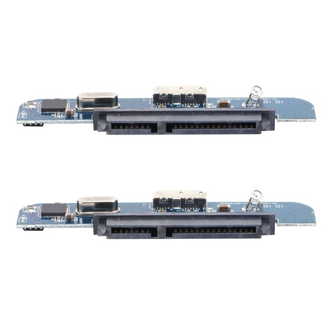 2 stuks USB3.0 naar 2.5 inch SATA7+15Pin Plug Play Harde Schijf Adapter met LED Display voor SSDHDD gray
