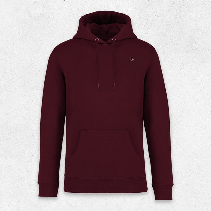 G-TOWN - Funky Monkey Hoodie Heren – Regular Fit – Dark Cherry – Maat M