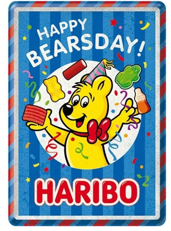 Metal Card Haribo - Happy Bearsday