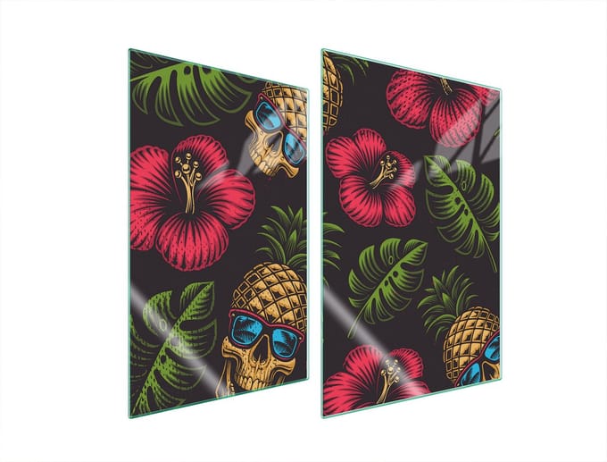 TMK ArtDeko - Snijplank - 35x52 cm - Glas - Ananas Ontwerp